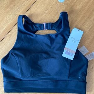 Black long line bikini top. CALIA